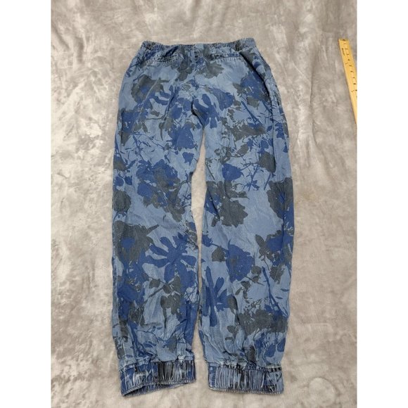 Juicy Couture elastic waist, floral print Lyocell Jogger Pants w/ Pockets Medium - Picture 6 of 8